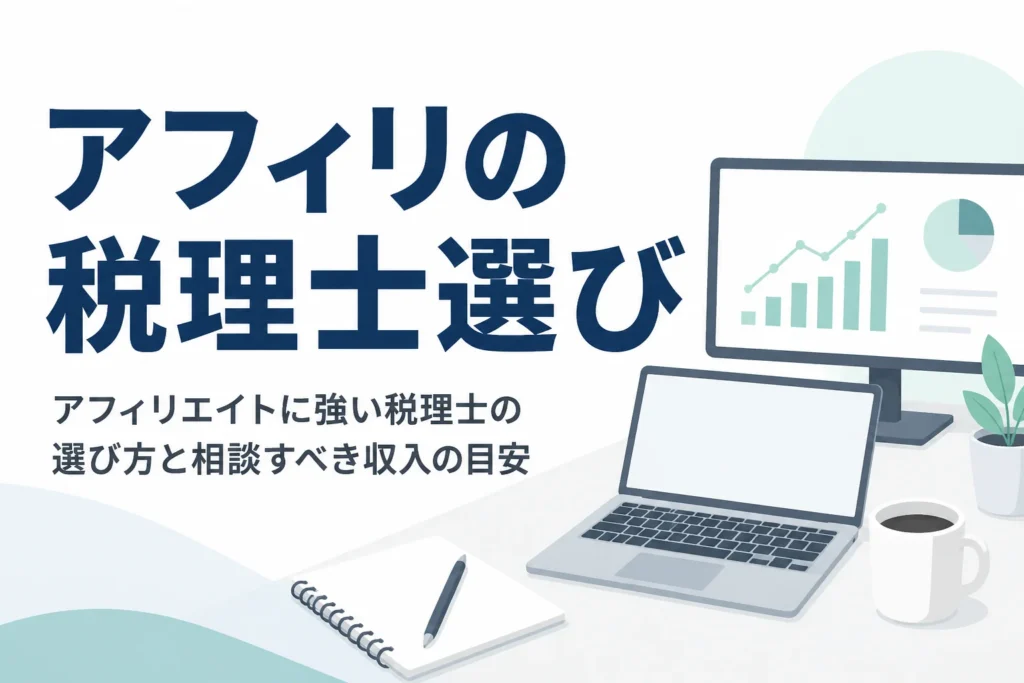 アフィリエイトに強い税理士の選び方と相談の目安を解説する記事のアイキャッチ