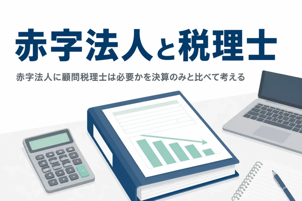 赤字法人に顧問税理士が必要かを、決算だけ頼む場合の費用と比べて解説する記事のアイキャッチ