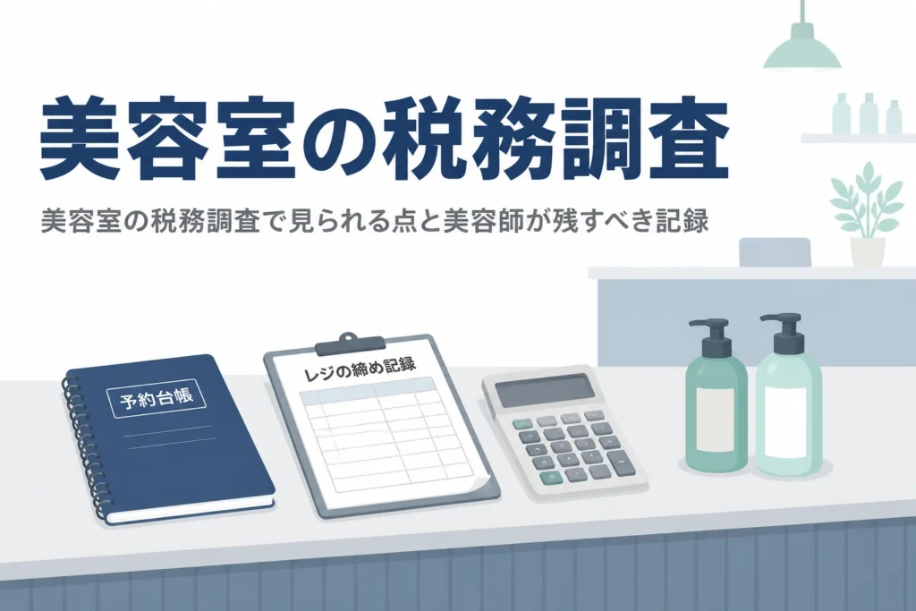 美容室の税務調査で見られる点と美容師が備えておくべき記録を解説する記事のアイキャッチ
