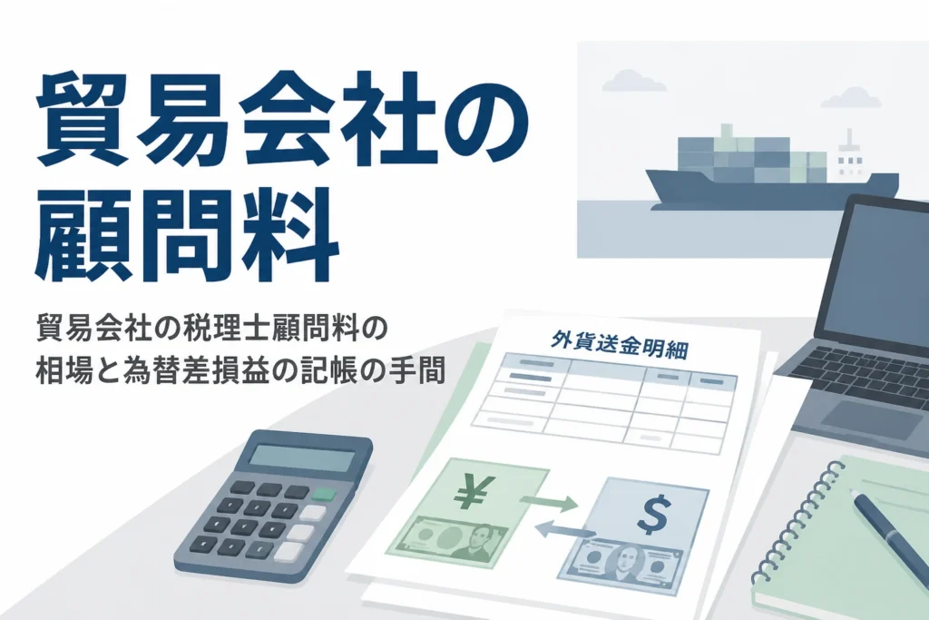 貿易会社の税理士顧問料の相場を解説する記事のアイキャッチ