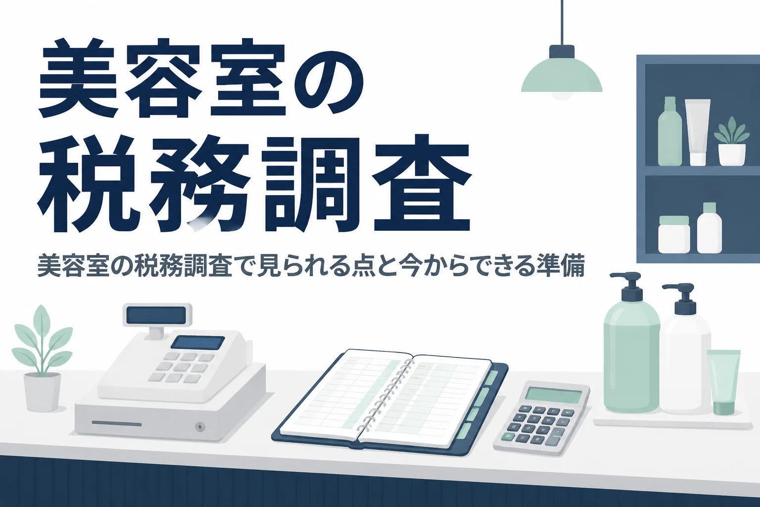 美容室の税務調査で見られる点と準備を解説する記事のアイキャッチ