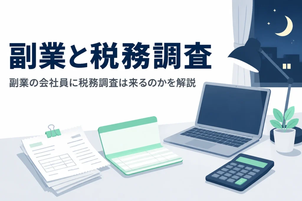 副業をしている会社員と税務調査の関係を解説する記事のアイキャッチ