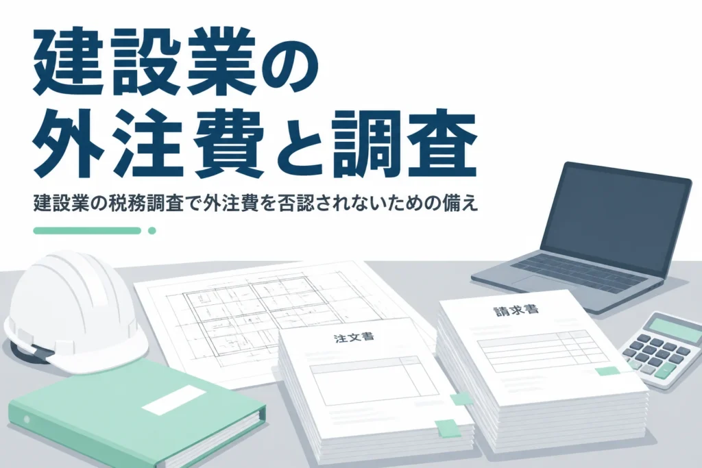 建設業の税務調査で外注費を否認されないための顧問税理士の役割を解説する記事のアイキャッチ
