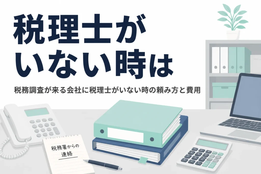 税理士がいない会社に税務調査の連絡が来た時に、今から税理士に頼む手順と費用の決まり方を解説する記事のアイキャッチ