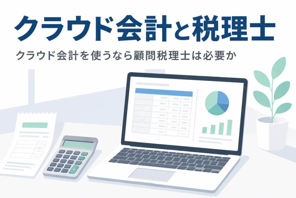 クラウド会計を使う時に顧問税理士が必要かを解説する記事のアイキャッチ