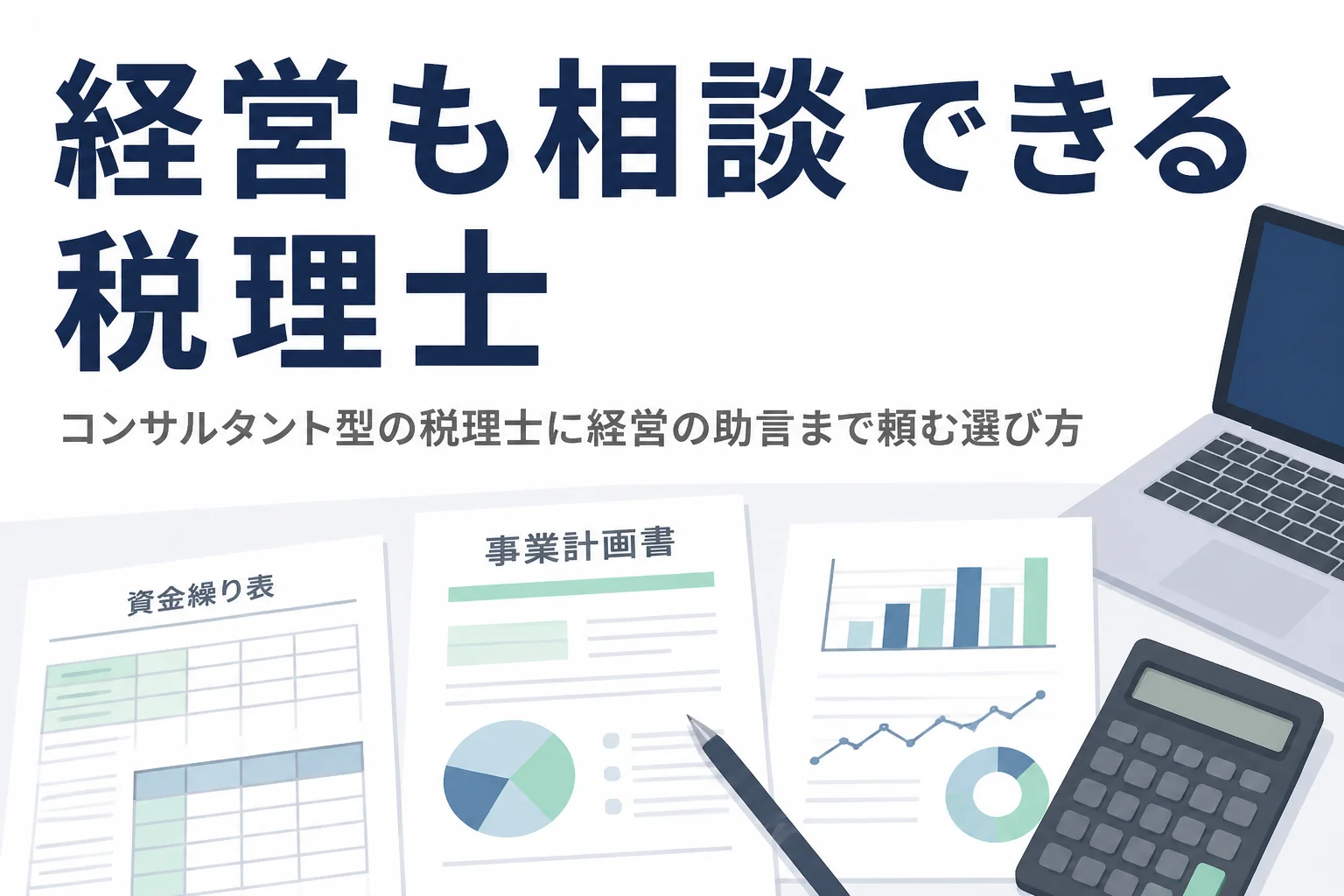 経営コンサルまで頼めるコンサルタント型の税理士の選び方を解説する記事のアイキャッチ