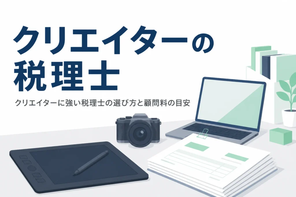 クリエイターに強い税理士の選び方と顧問料の目安を解説する記事のアイキャッチ