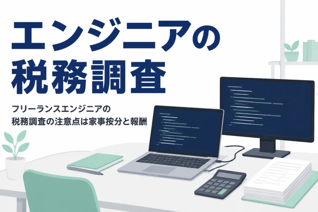 フリーランスエンジニアの税務調査で見られる家事按分とエージェント報酬を解説する記事のアイキャッチ