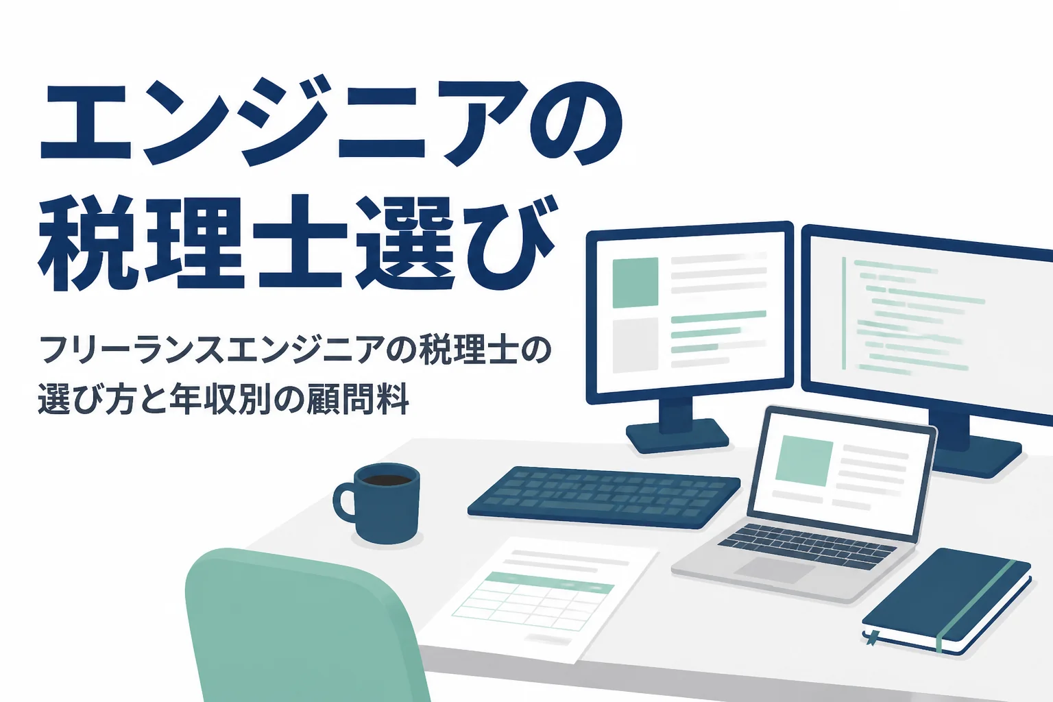 フリーランスエンジニアの税理士の選び方と顧問料の目安を解説する記事のアイキャッチ