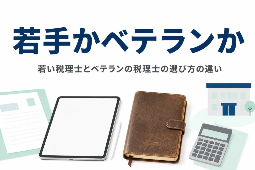 若い税理士とベテランの税理士のどちらを選ぶかを解説する記事のアイキャッチ
