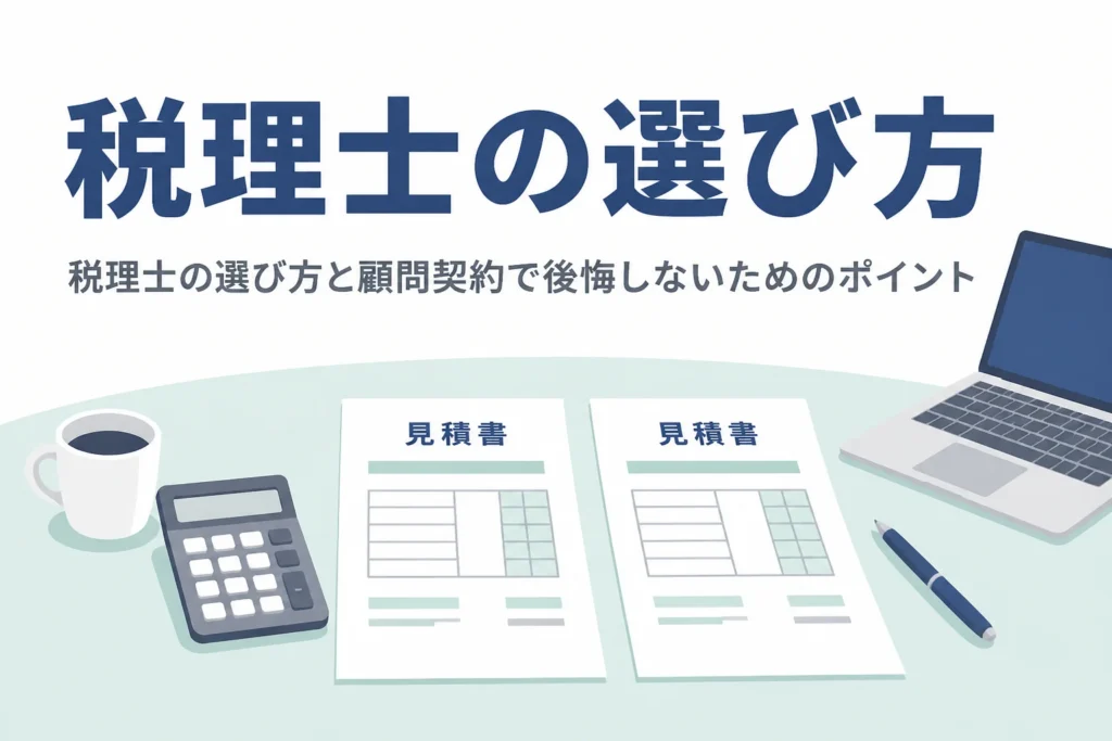 顧問契約で後悔しない税理士の選び方を解説する記事のアイキャッチ