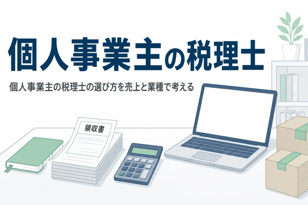 個人事業主の税理士の選び方を売上と業種ごとに解説する記事のアイキャッチ