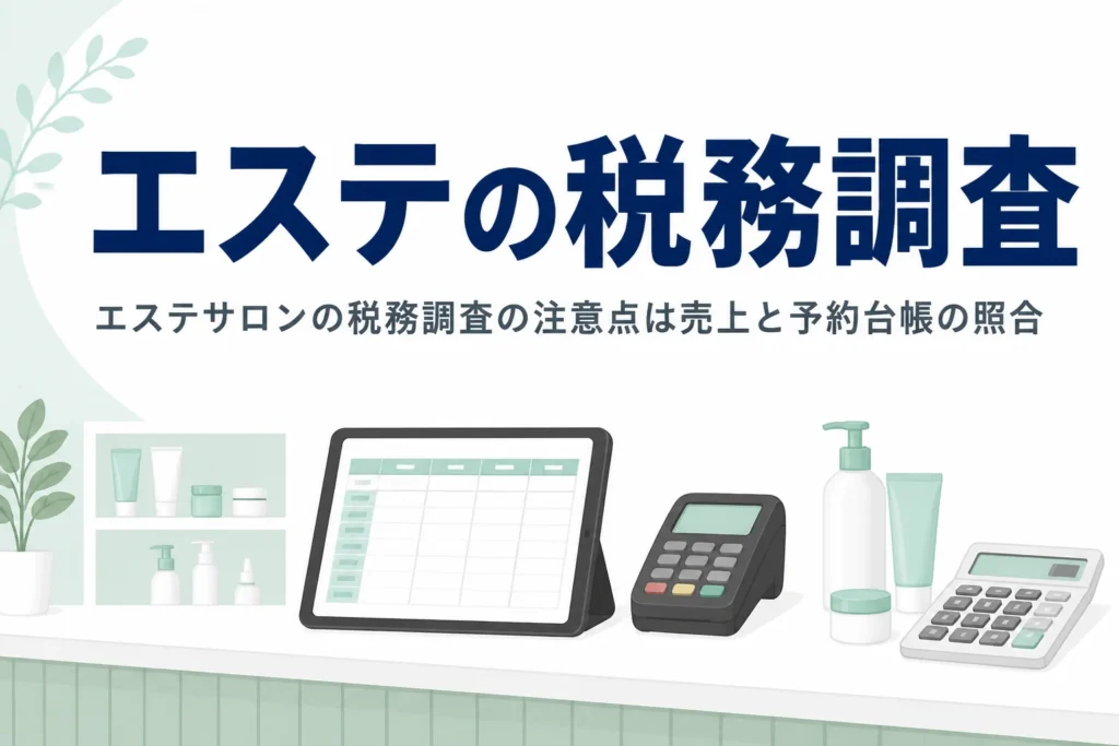 エステサロンの税務調査で注意したい現金・カード決済の売上と予約台帳の照合を解説する記事のアイキャッチ
