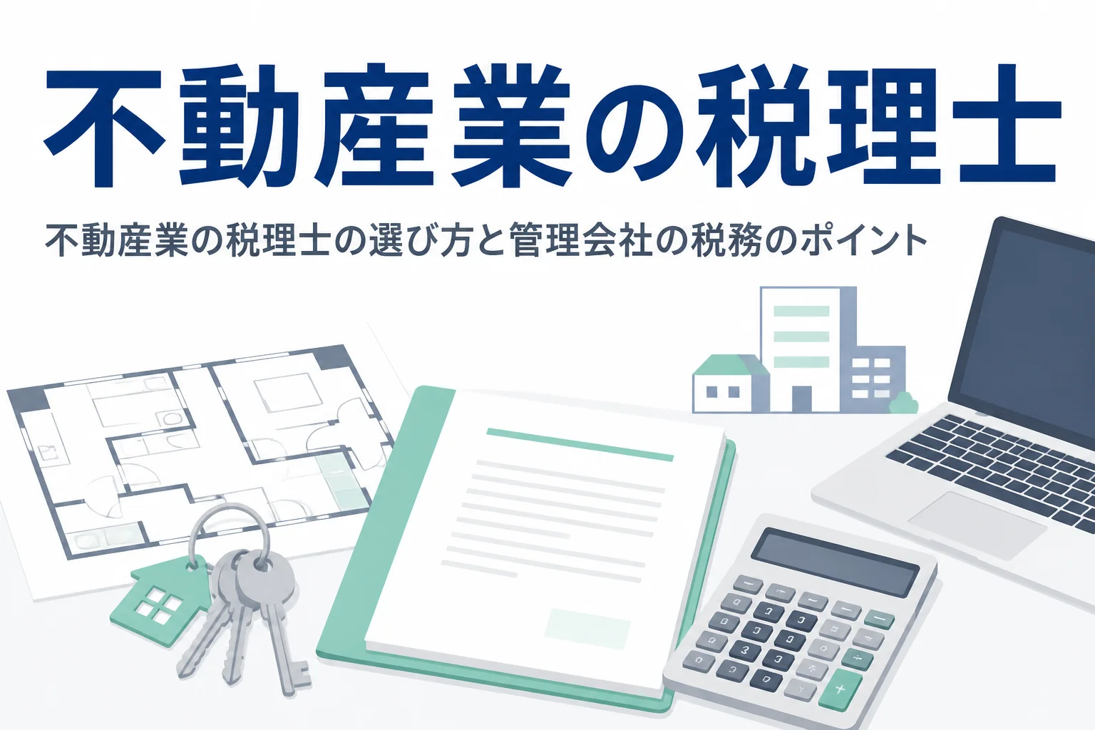 不動産業の税理士の選び方と管理会社の税務のポイントを解説する記事のアイキャッチ