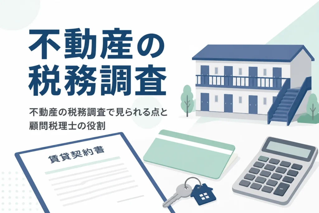 不動産の税務調査で見られる点と大家さんが顧問税理士を付ける意味を解説する記事のアイキャッチ