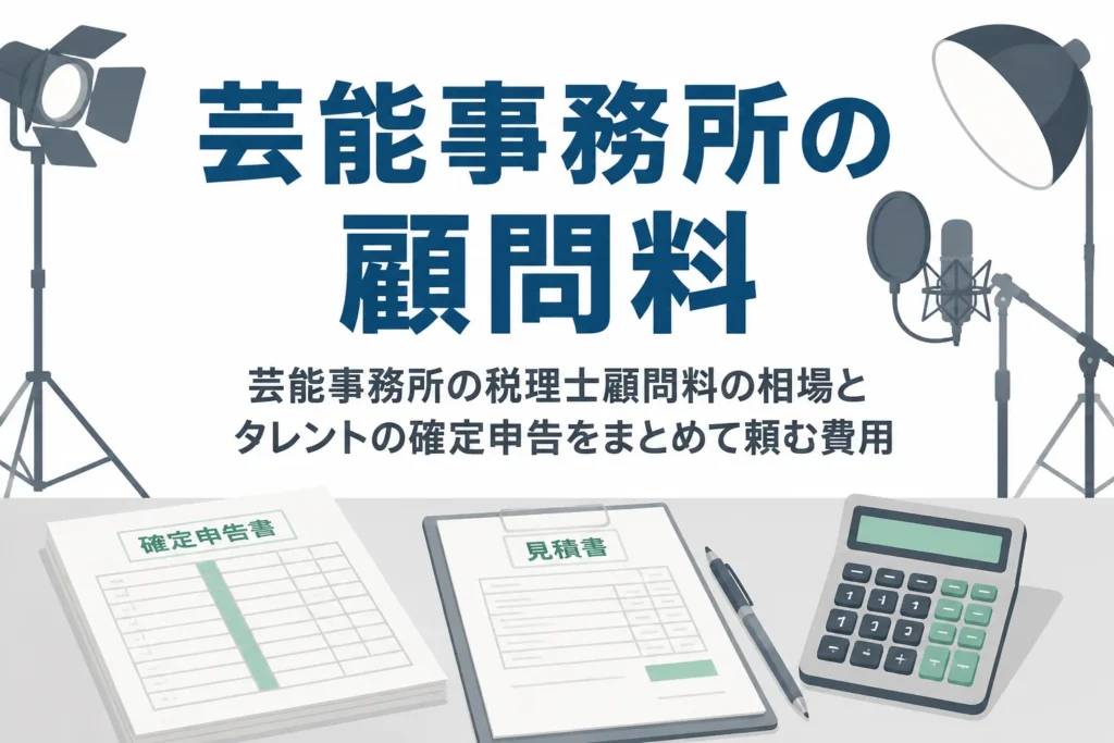 芸能事務所の税理士顧問料の相場を解説する記事のアイキャッチ