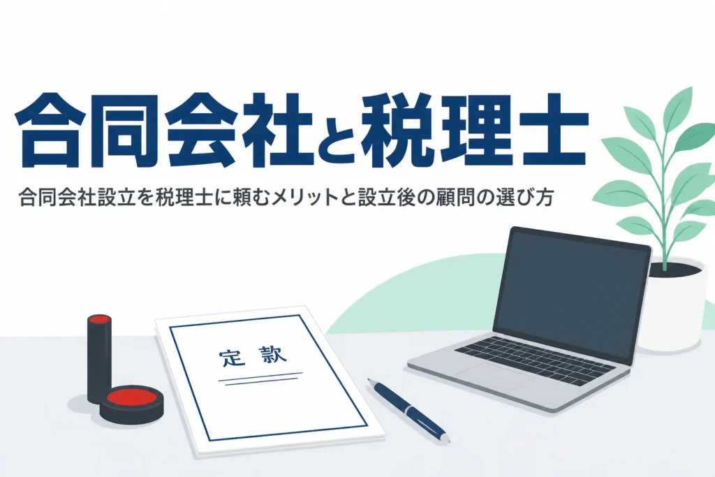 合同会社設立を税理士に頼むメリットと設立後の顧問の選び方を解説する記事のアイキャッチ