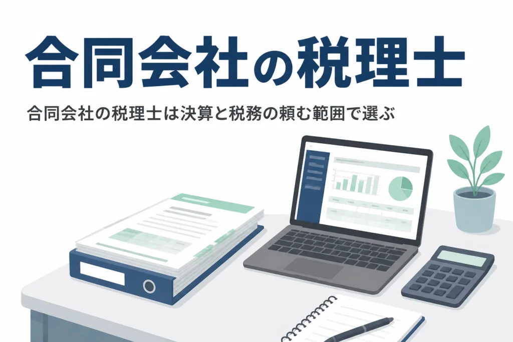 合同会社の税理士の選び方と顧問契約で頼める決算・税務の範囲を解説する記事のアイキャッチ