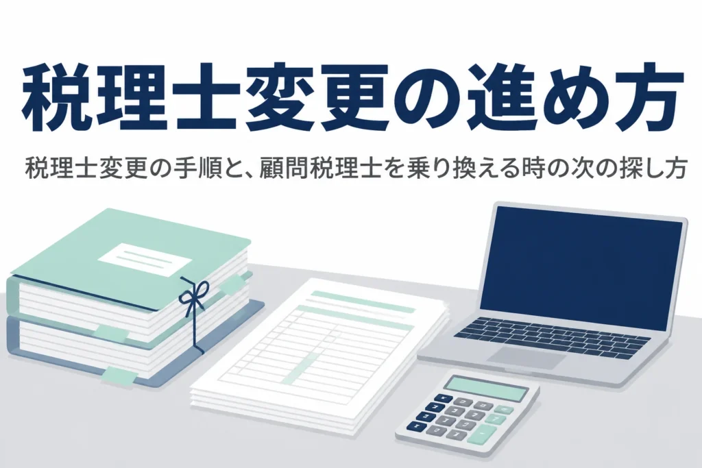 顧問税理士を変更する手順と次の税理士の探し方を解説する記事のアイキャッチ