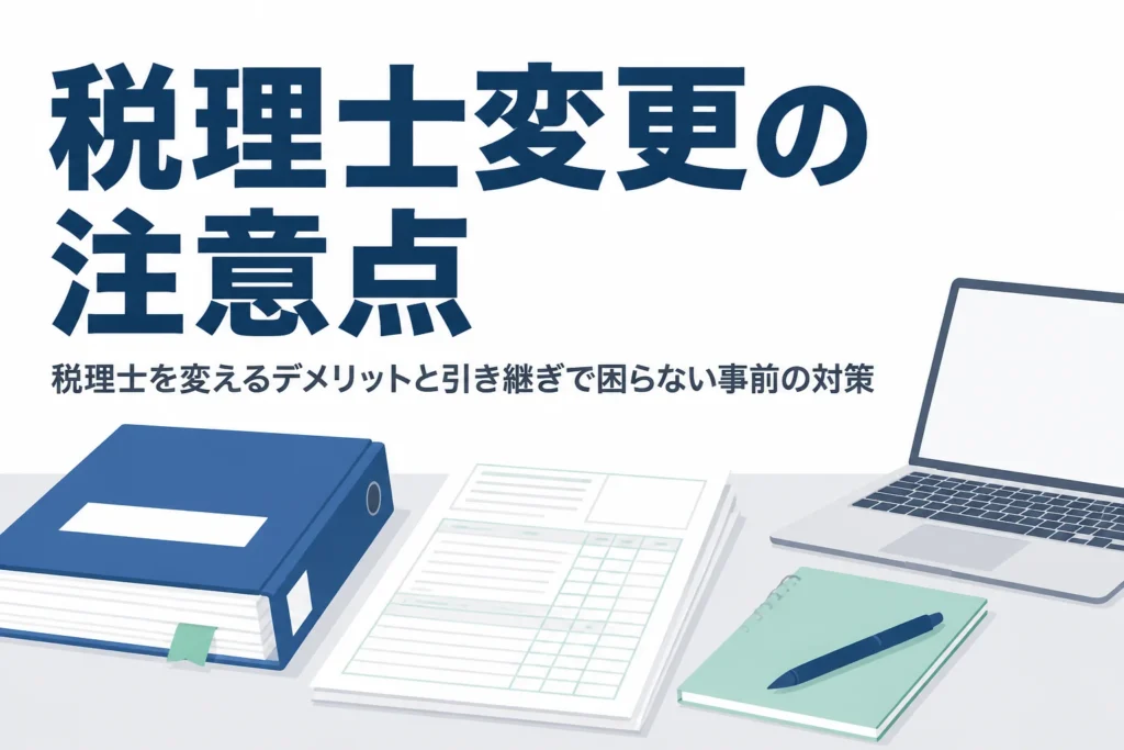 税理士を変えるデメリットと事前の対策を解説する記事のアイキャッチ
