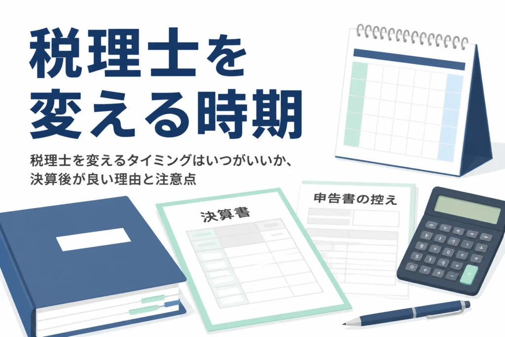 税理士を変えるタイミングと決算後が良い理由を解説する記事のアイキャッチ