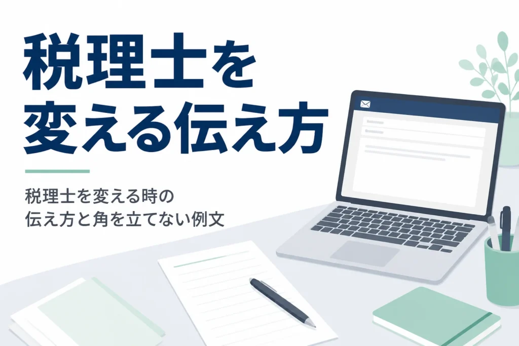 税理士を変える時の伝え方と解約を切り出す例文を解説する記事のアイキャッチ