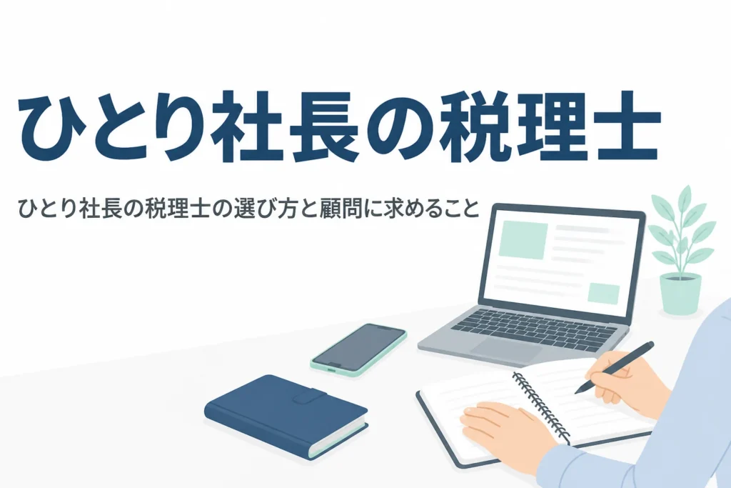 ひとり社長の税理士の選び方を解説する記事のアイキャッチ