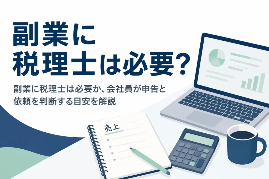 会社員の副業に税理士が必要かを、確定申告の要否と依頼の目安から解説する記事のアイキャッチ