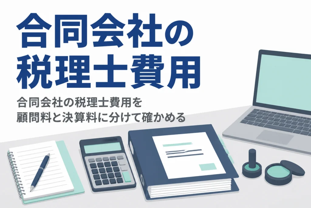 合同会社の税理士費用を顧問料と決算料に分けて解説する記事のアイキャッチ