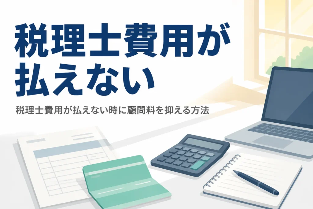 税理士費用が払えない時の対処法と相談先を解説する記事のアイキャッチ