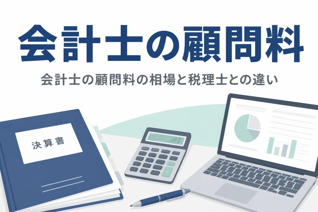 会計士の顧問料の相場と、税理士との費用やできることの違いを解説する記事のアイキャッチ