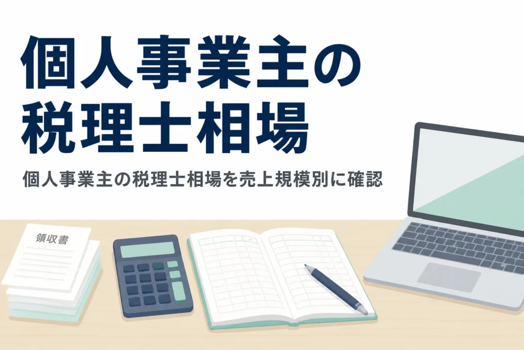 個人事業主の税理士相場を売上規模別に確認する記事のアイキャッチ