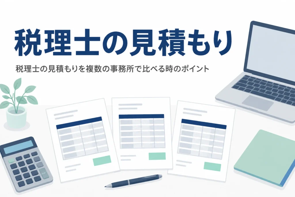 税理士の見積もりの取り方と複数の事務所を比べる時のポイントを解説する記事のアイキャッチ
