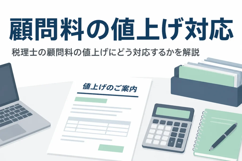 税理士の顧問料の値上げへの対応と高いと感じた時の見直し方を解説する記事のアイキャッチ