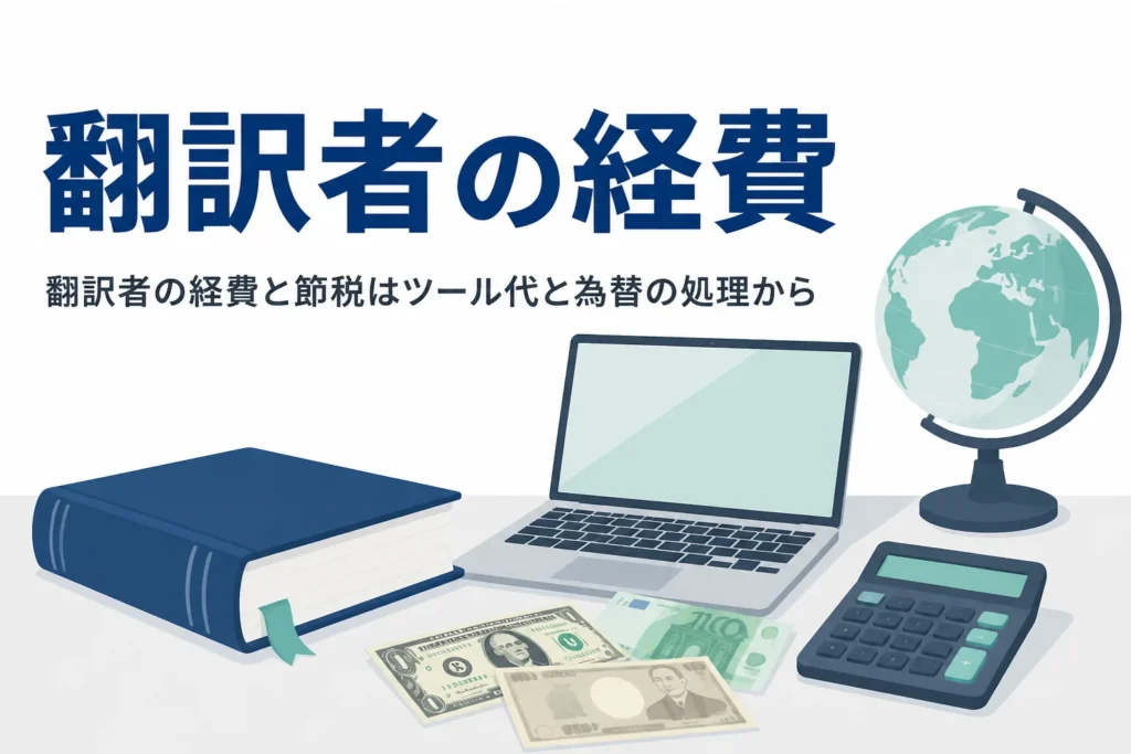 翻訳者の経費と節税を、翻訳支援ツールの費用と海外送金の手数料・為替の処理から解説する記事のアイキャッチ