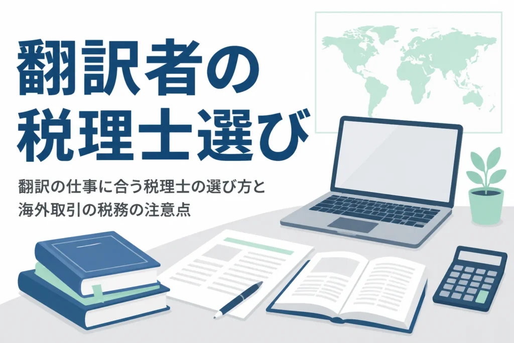 翻訳者の税理士の選び方と海外クライアントとの取引の注意点を解説する記事のアイキャッチ