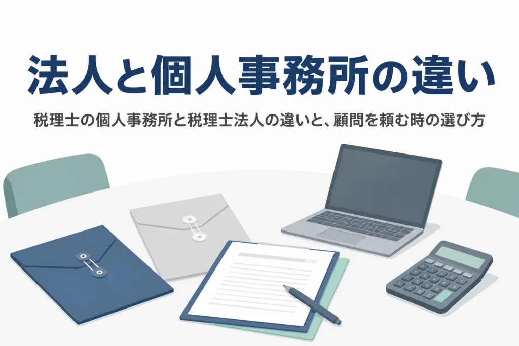 税理士法人と個人の税理士事務所の違いと顧問の選び方を解説する記事のアイキャッチ