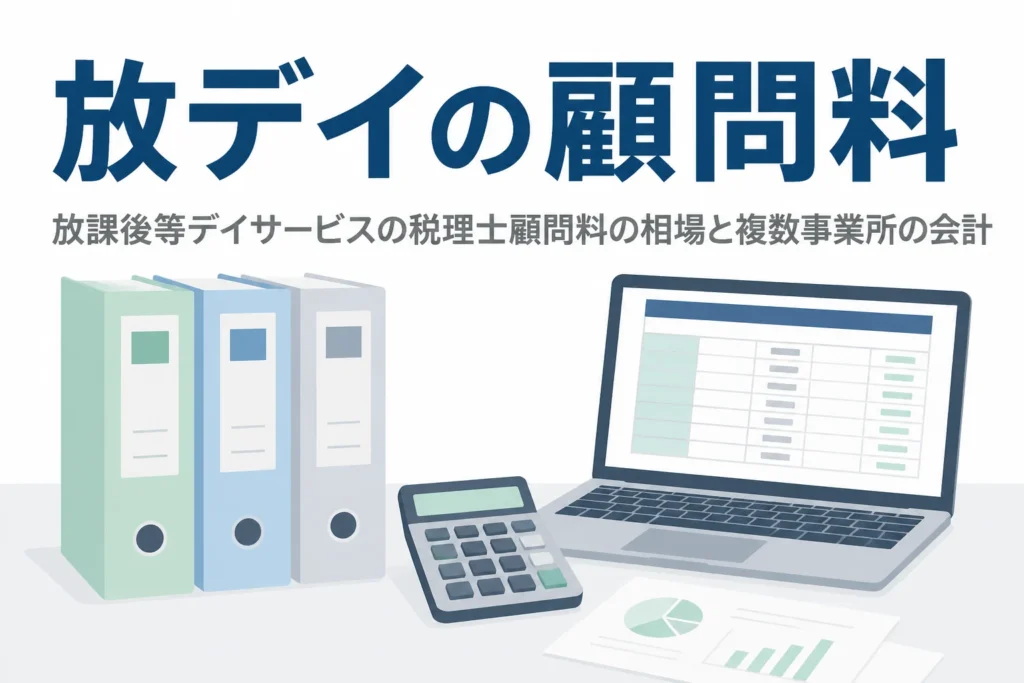 放課後等デイサービスの税理士顧問料の相場と複数事業所の会計を分ける費用を解説する記事のアイキャッチ
