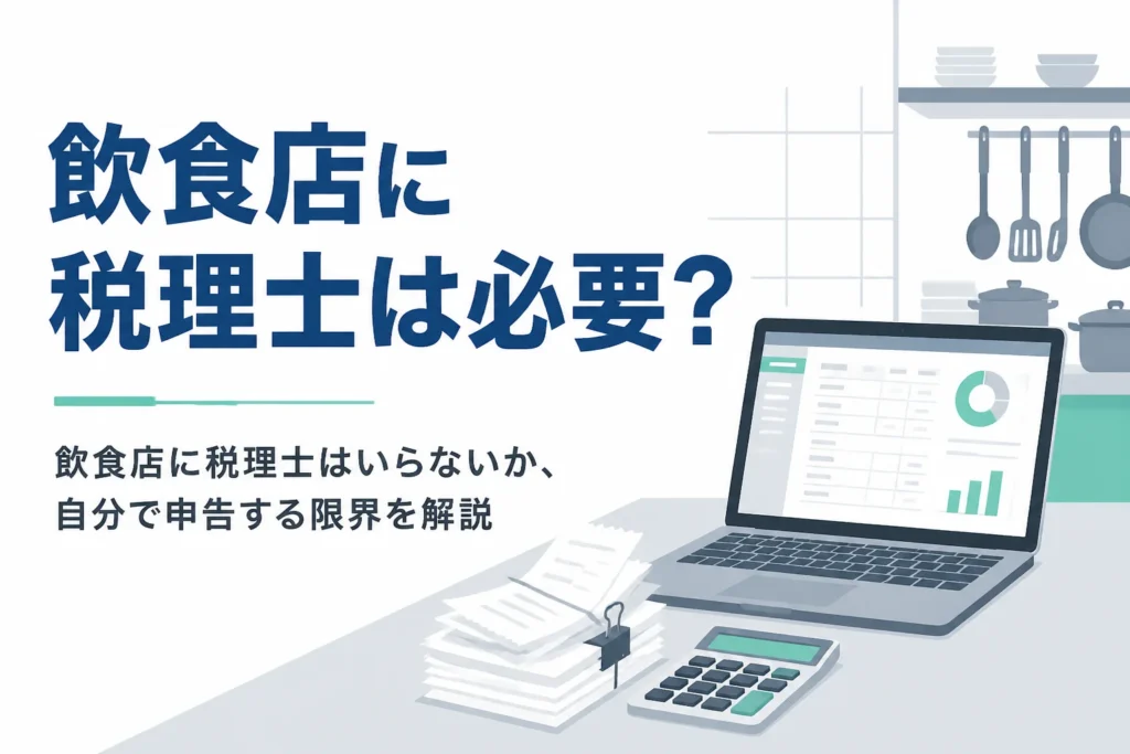 飲食店に税理士はいらないのか、自分で申告する限界と頼むべき売上規模を解説する記事のアイキャッチ