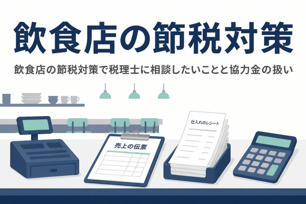 飲食店の節税対策と協力金の税金上の扱いを解説する記事のアイキャッチ