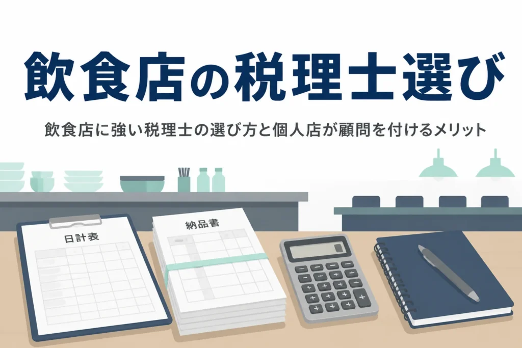 飲食店に強い税理士の選び方と顧問を付けるメリットを解説する記事のアイキャッチ
