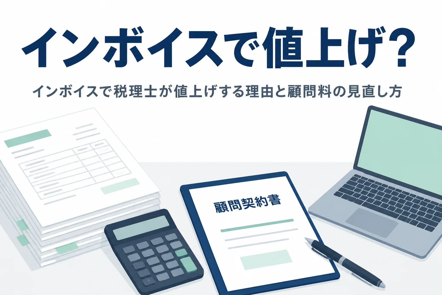 インボイス制度をきっかけに税理士の顧問料が上がる理由と見直し方を解説する記事のアイキャッチ