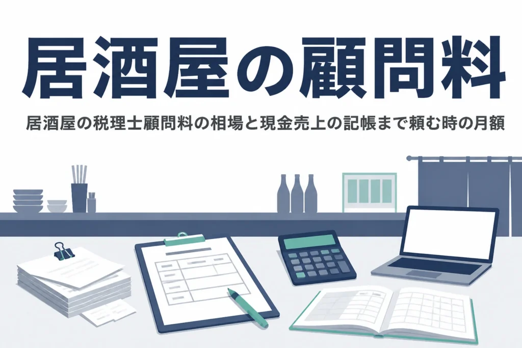 居酒屋の税理士顧問料の相場と記帳まで頼む時の月額を解説する記事のアイキャッチ