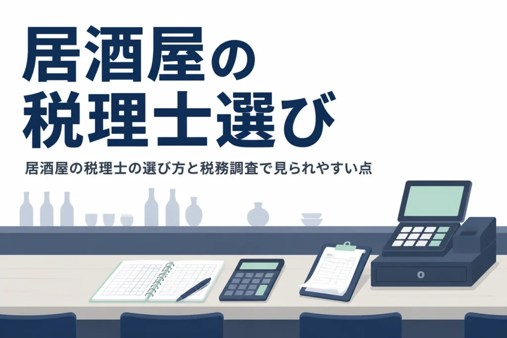 居酒屋の税理士の選び方と税務調査の対策を解説する記事のアイキャッチ
