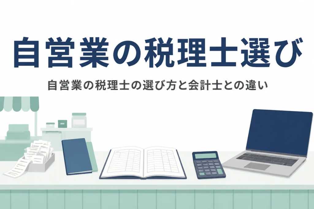 自営業の税理士の選び方と会計士との違いを解説する記事のアイキャッチ