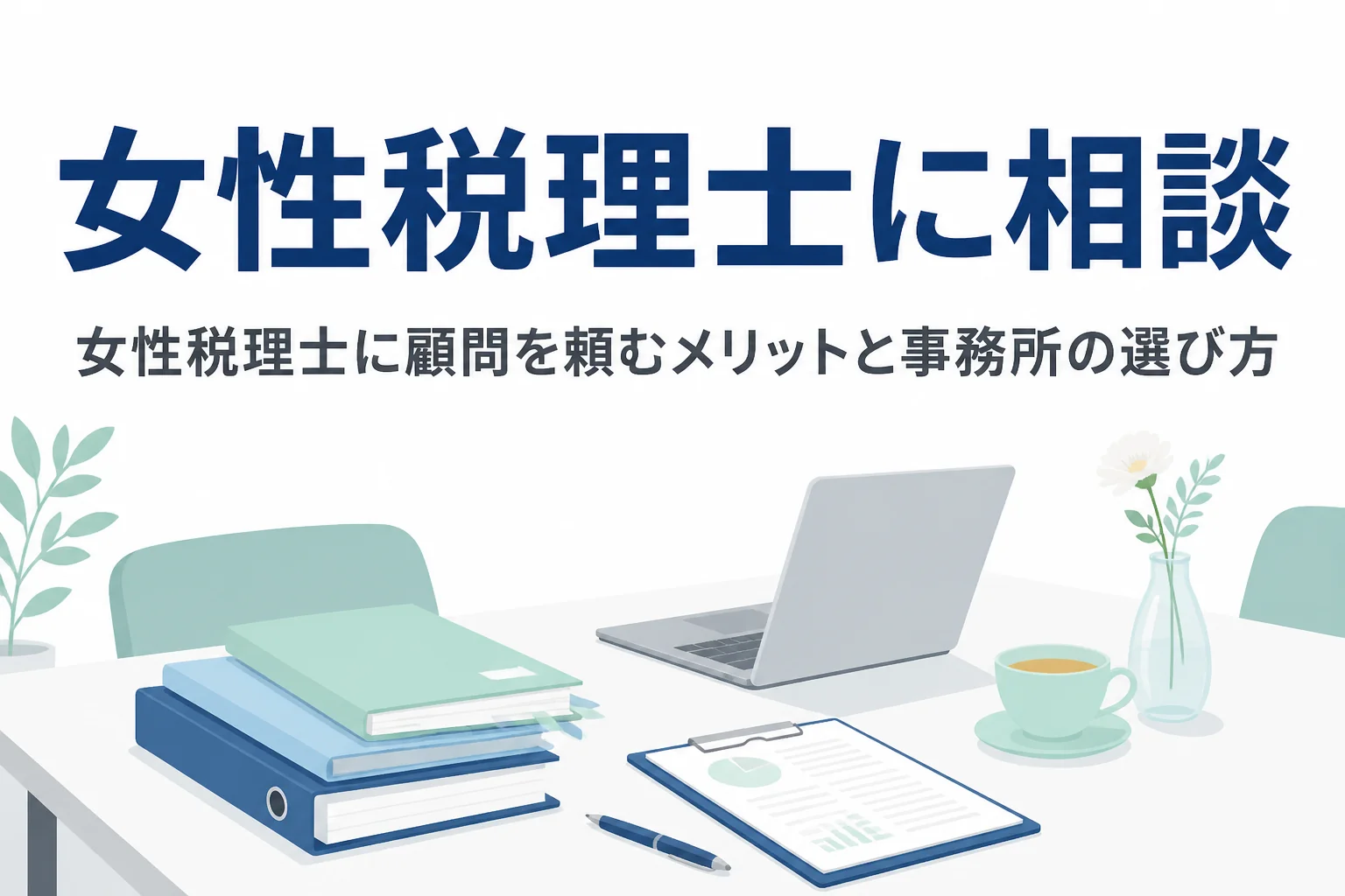 女性税理士に顧問を頼むメリットと相談しやすい事務所の選び方を解説する記事のアイキャッチ