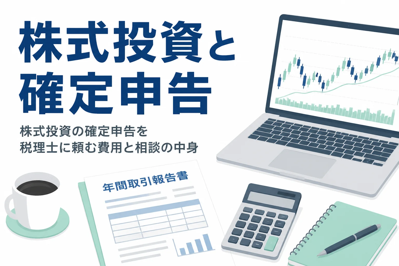 株式投資の確定申告を税理士に頼む費用と節税につながる相談を解説する記事のアイキャッチ