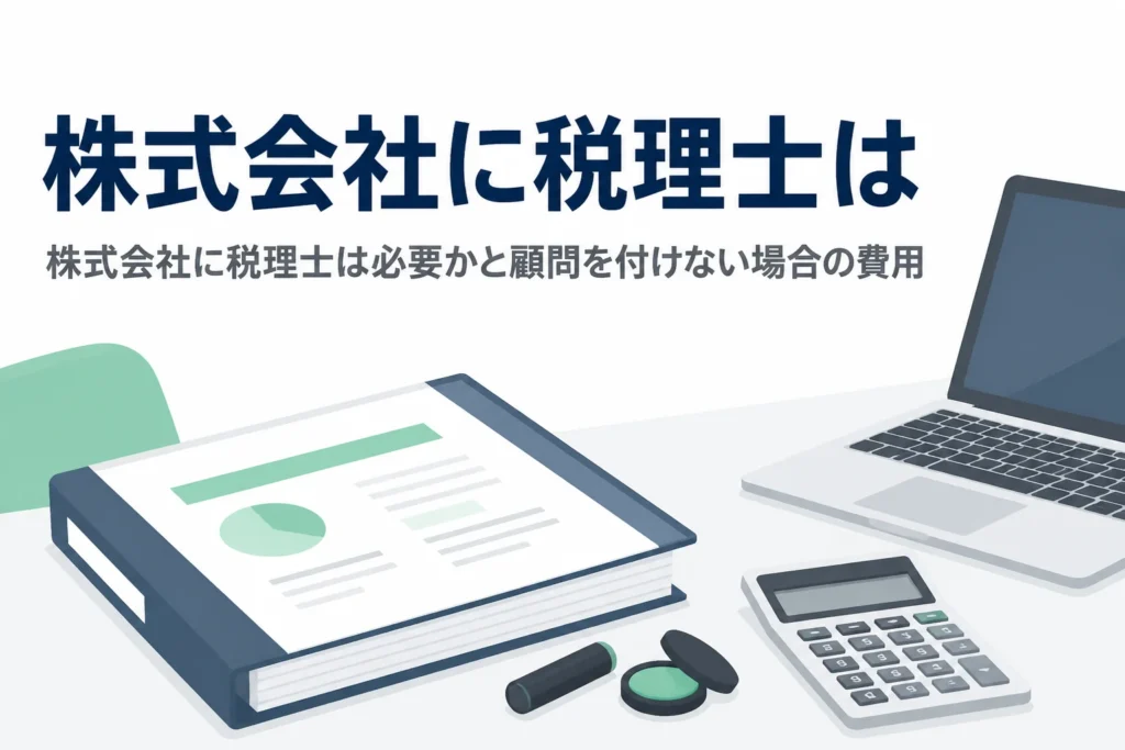 株式会社に税理士は必要か、顧問を付けない場合の費用とリスクを解説する記事のアイキャッチ