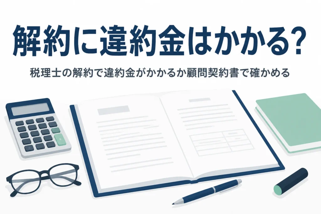 税理士との顧問契約を解約する時の違約金と、契約書で確認したい条項を解説する記事のアイキャッチ