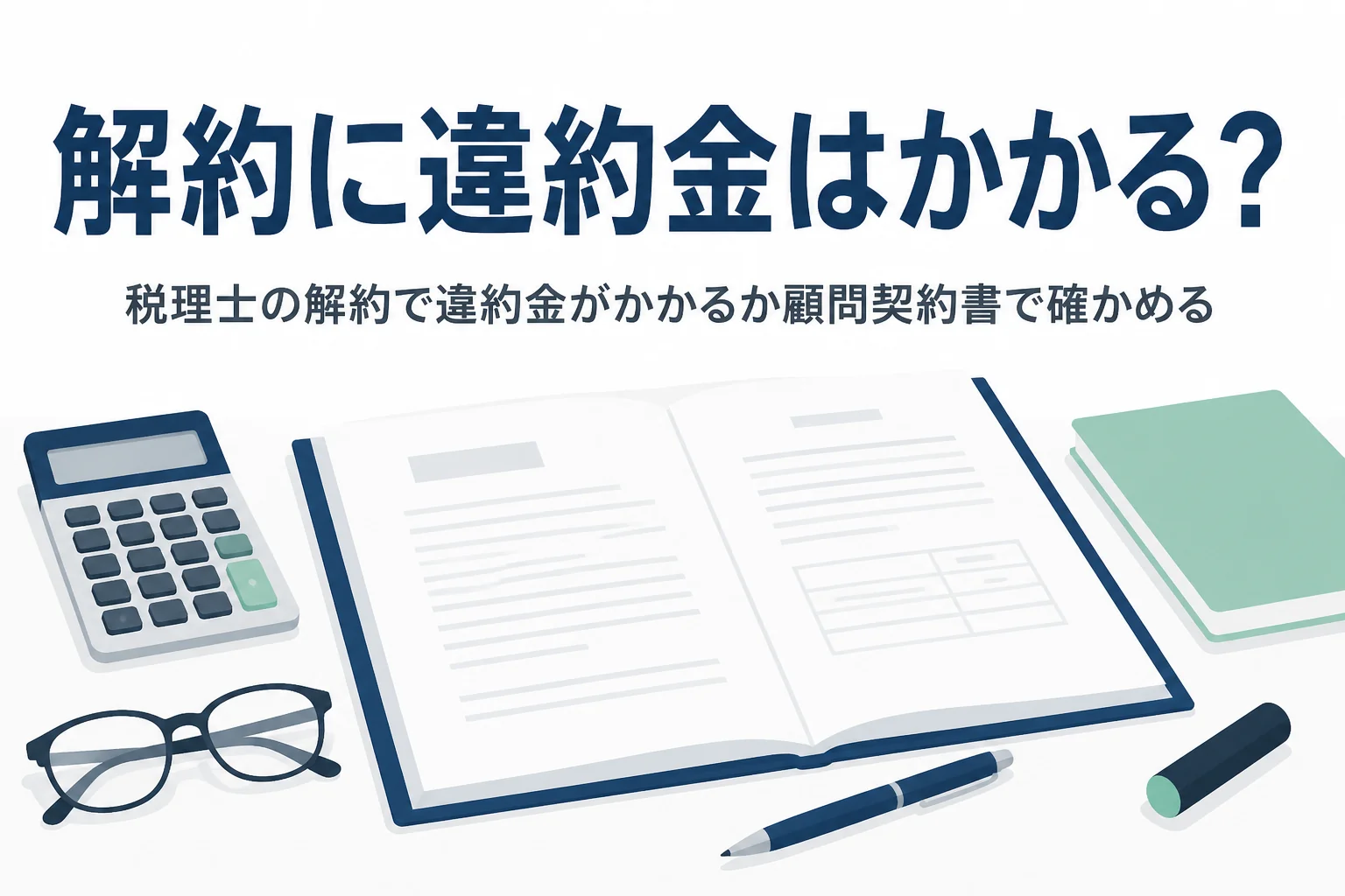 税理士との顧問契約を解約する時の違約金と、契約書で確認したい条項を解説する記事のアイキャッチ